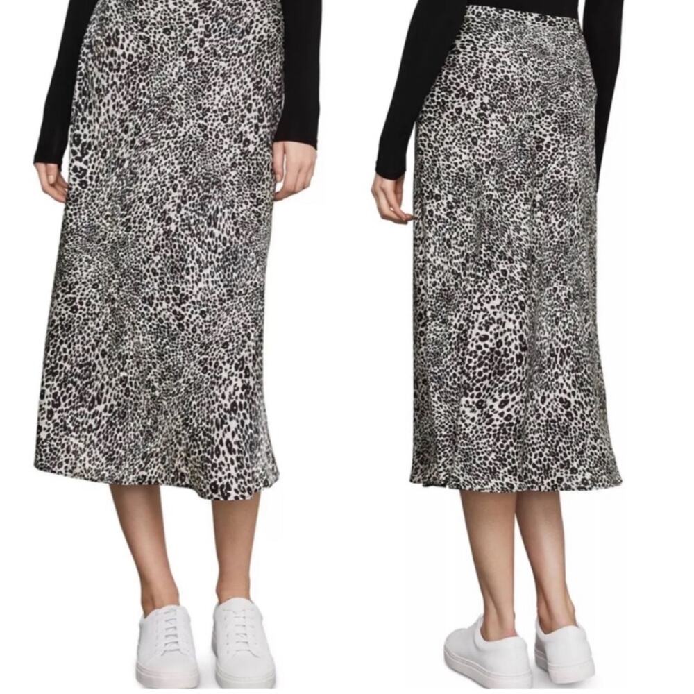 BCBGMaxAzria Leopard Print Midi Skirt Size XS